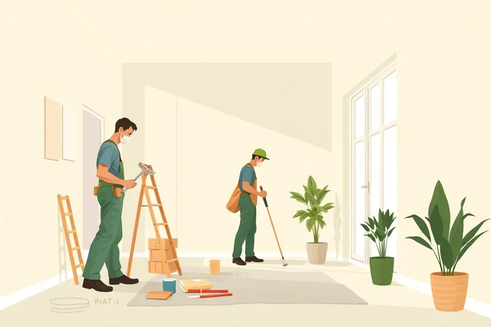 Intérieur rénové après travaux de peinture à Dammartin-en-Goële